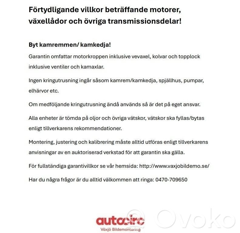 Moteur 36013617 2.0 VOLVO V60 – Occasion Complet Garanti